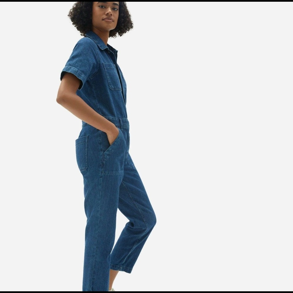 Women’s size 4 Everlane Denim Coveralls. Size 4. Like new.